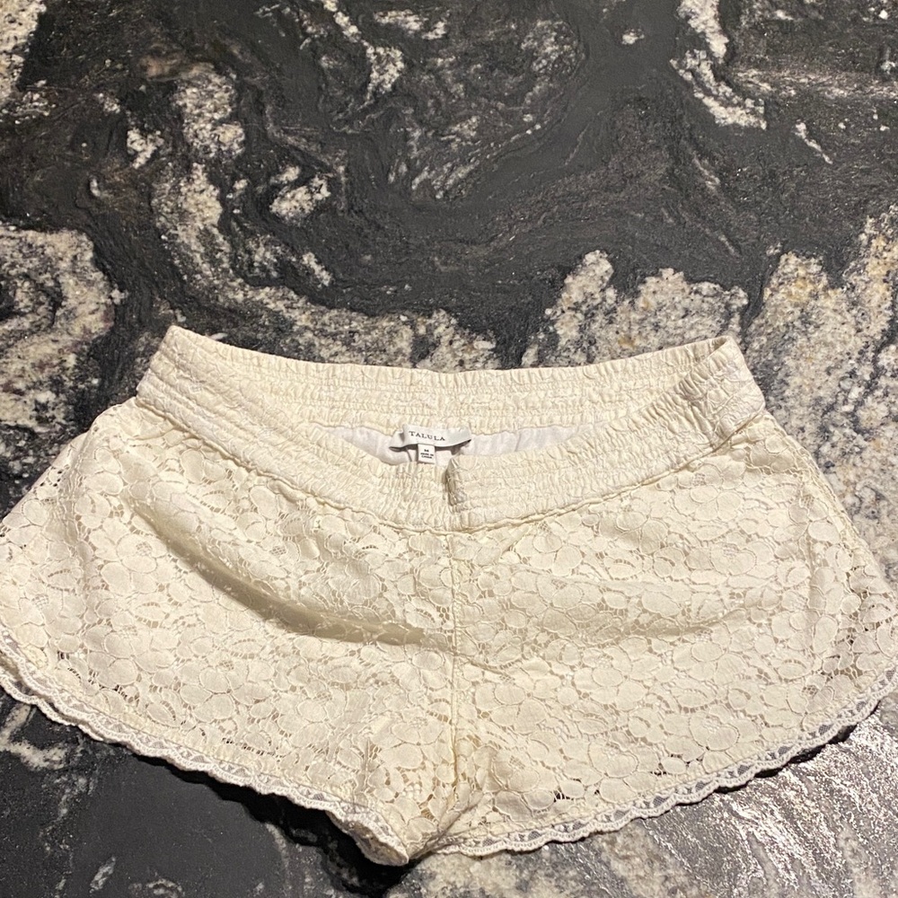 Talula Cream Lace Women Shorts